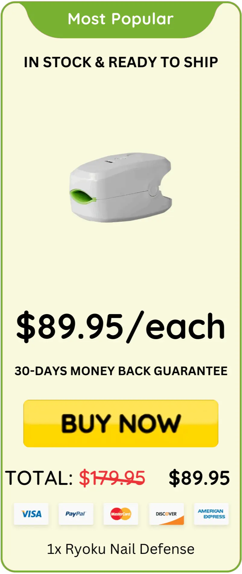 Ryoku Nail Defense Price