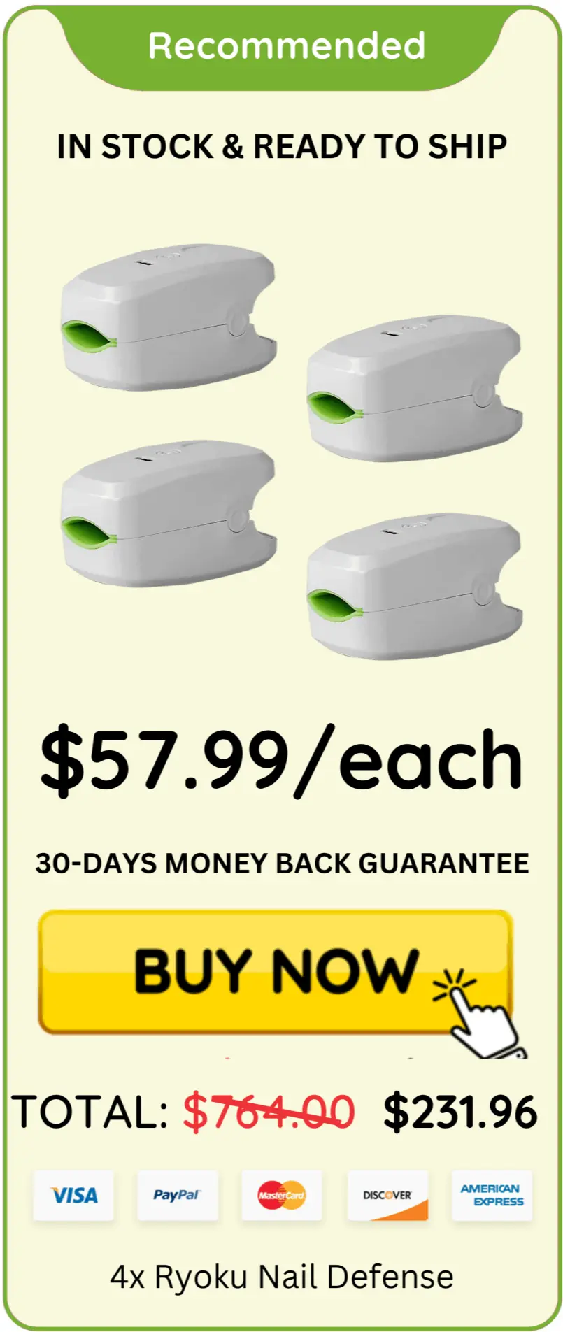 Ryoku Nail Defense Package price